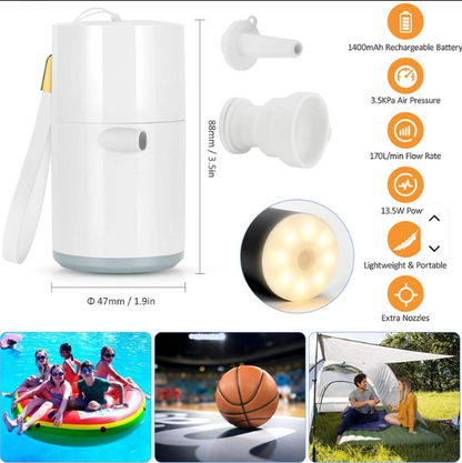 Wireless Micro Air Vacuum Pump with LED Light